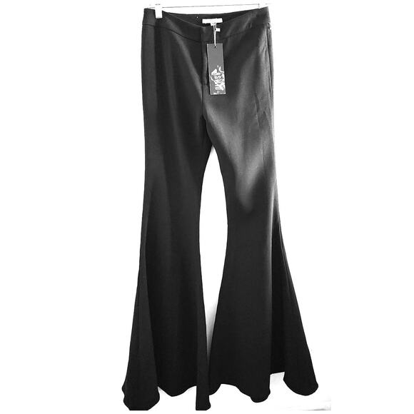Asilio The Watson Way Flared Hi-Rise Pants Black XS 2 NEW - Picture 2 of 10